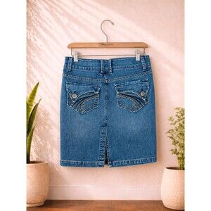 Vintage Y2K l.e.i. Ashley Ultra Low Rise Denim Mini Skirt